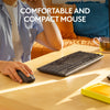 Logitech mk295 silent wireless keyboard and mouse combo desktopset (zwart, us-international lay-out (qwerty), 100%)