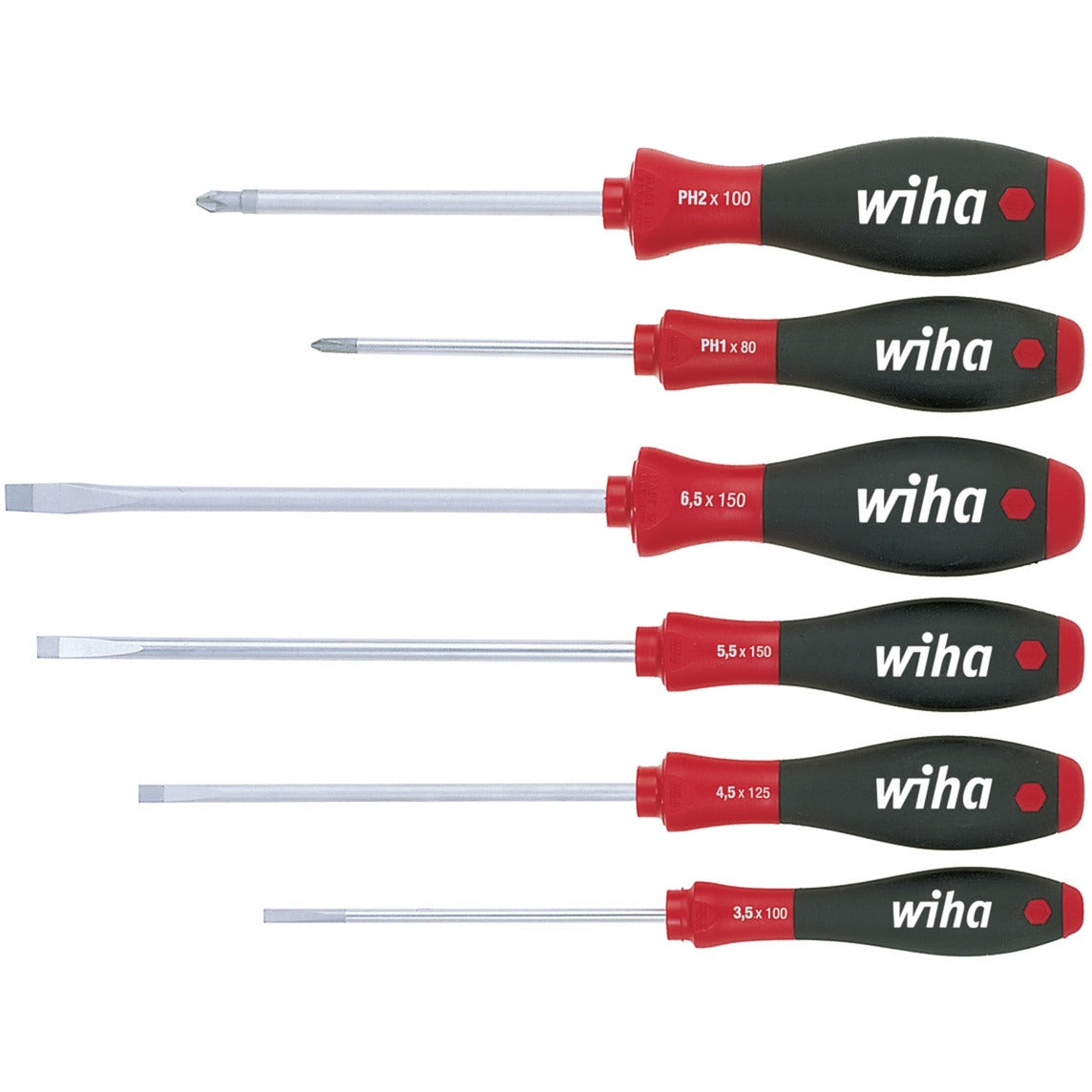 Wiha schroevendraaierset softfinish 7153 (zwart rood)