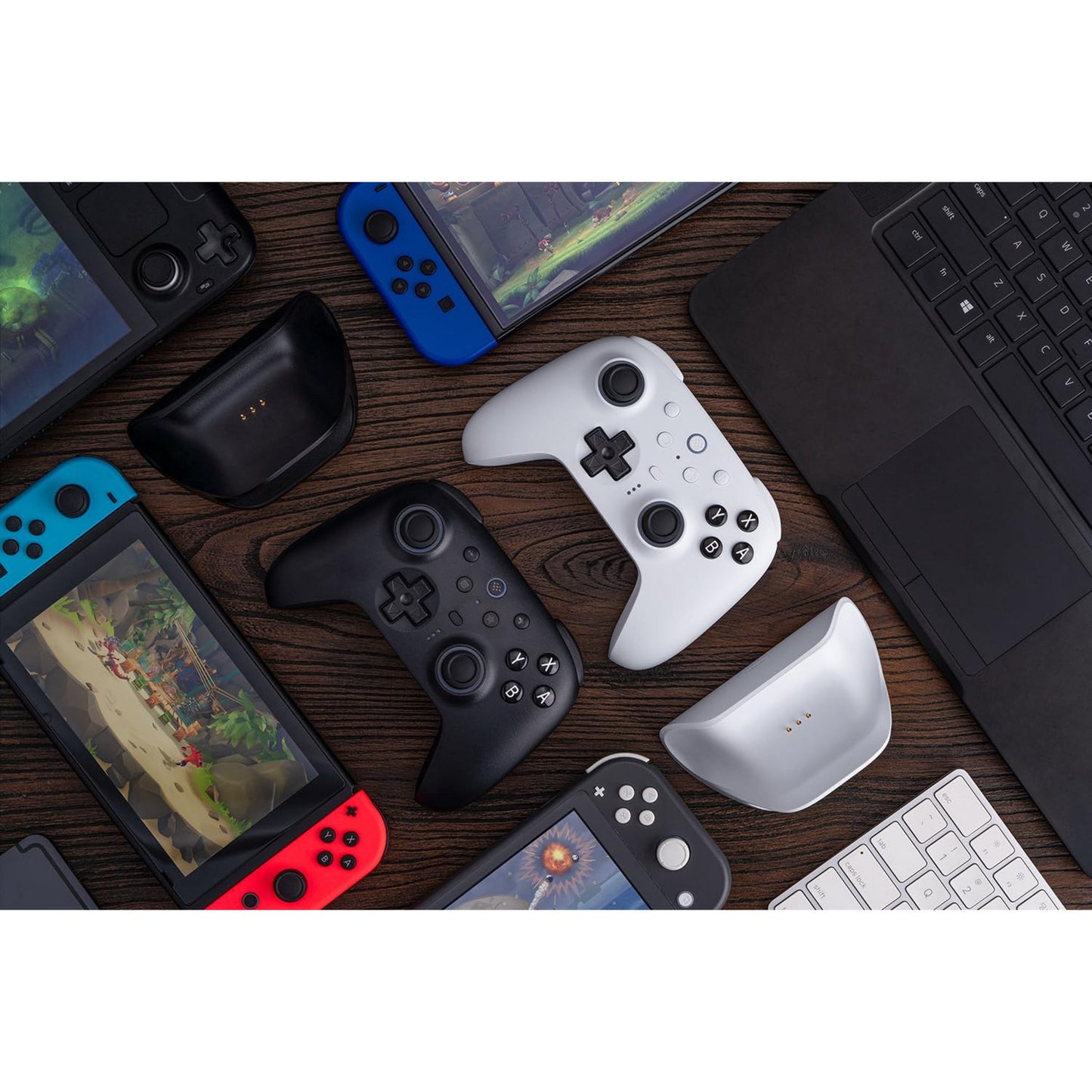 8bitdo ultimate 2 bluetooth controller (zwart, pc, switch 2, bluetooth usb-c 2.4 ghz)