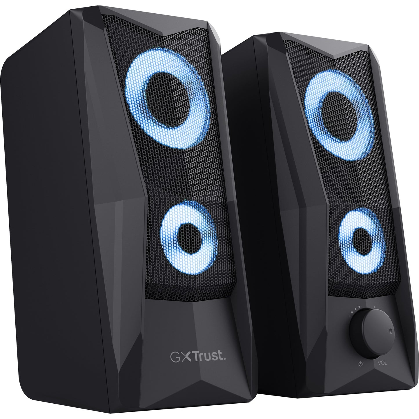 Trust gxt 606 javv rgb verlichte 2.0 speakerset pc-luidspreker (zwart)
