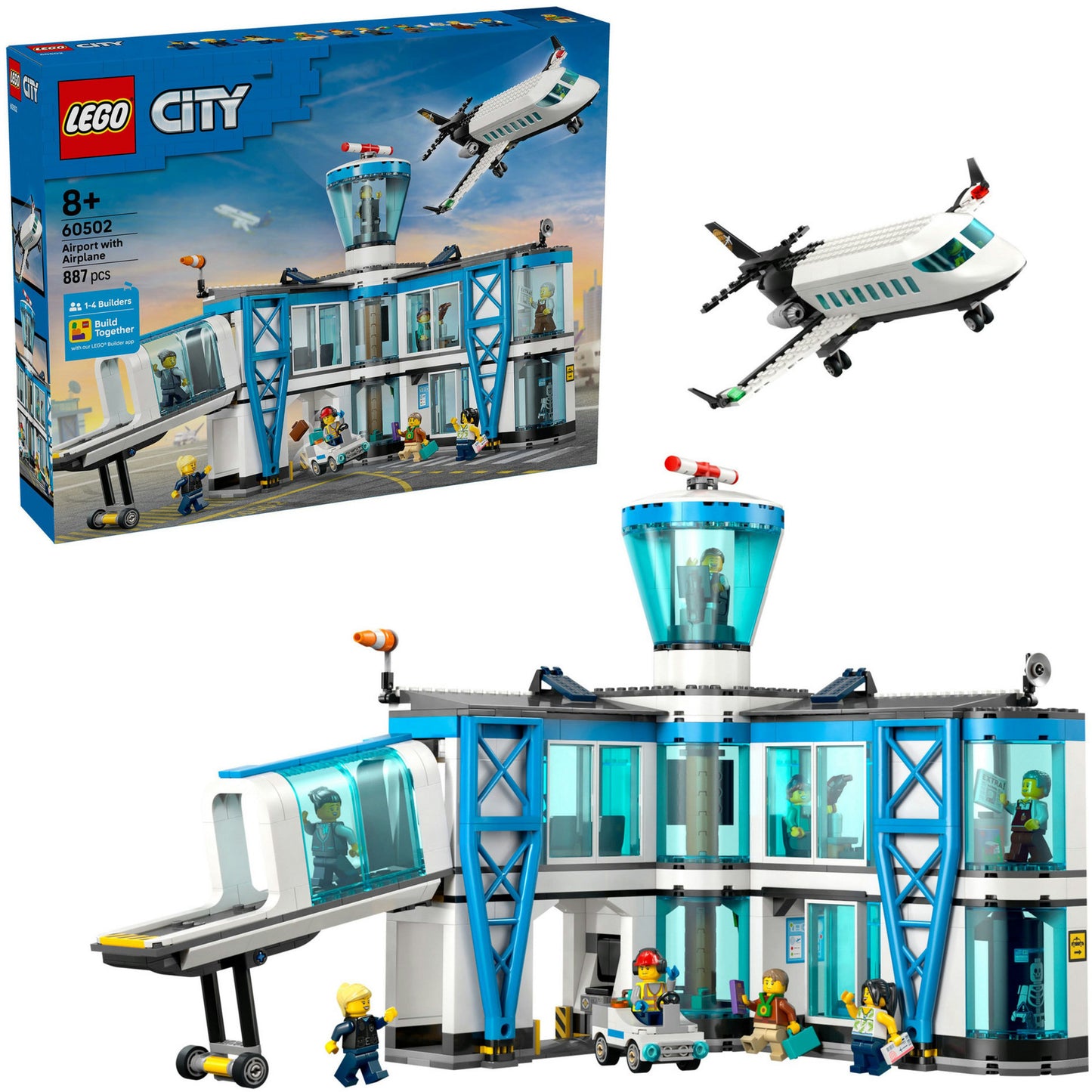 Lego city - luchthaven met vliegtuig constructiespeelgoed (60502)