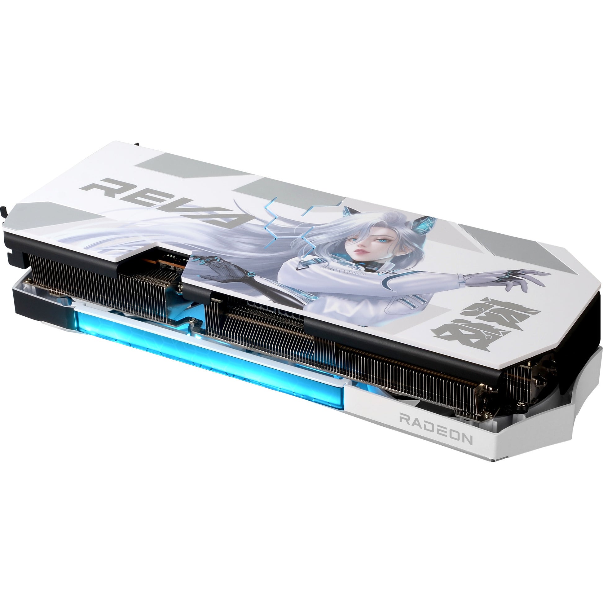 Powercolor radeon rx 9070 xt hellhound reva16gb limited edition grafische kaart (wit zwart, rdna4, gddr6, 3x displayport, 1x hdmi)