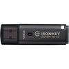 Kingston ironkey locker+ 50 g2 usb flash drive 128 gb usb-stick (antraciet, usb-a 3.2 gen 1)