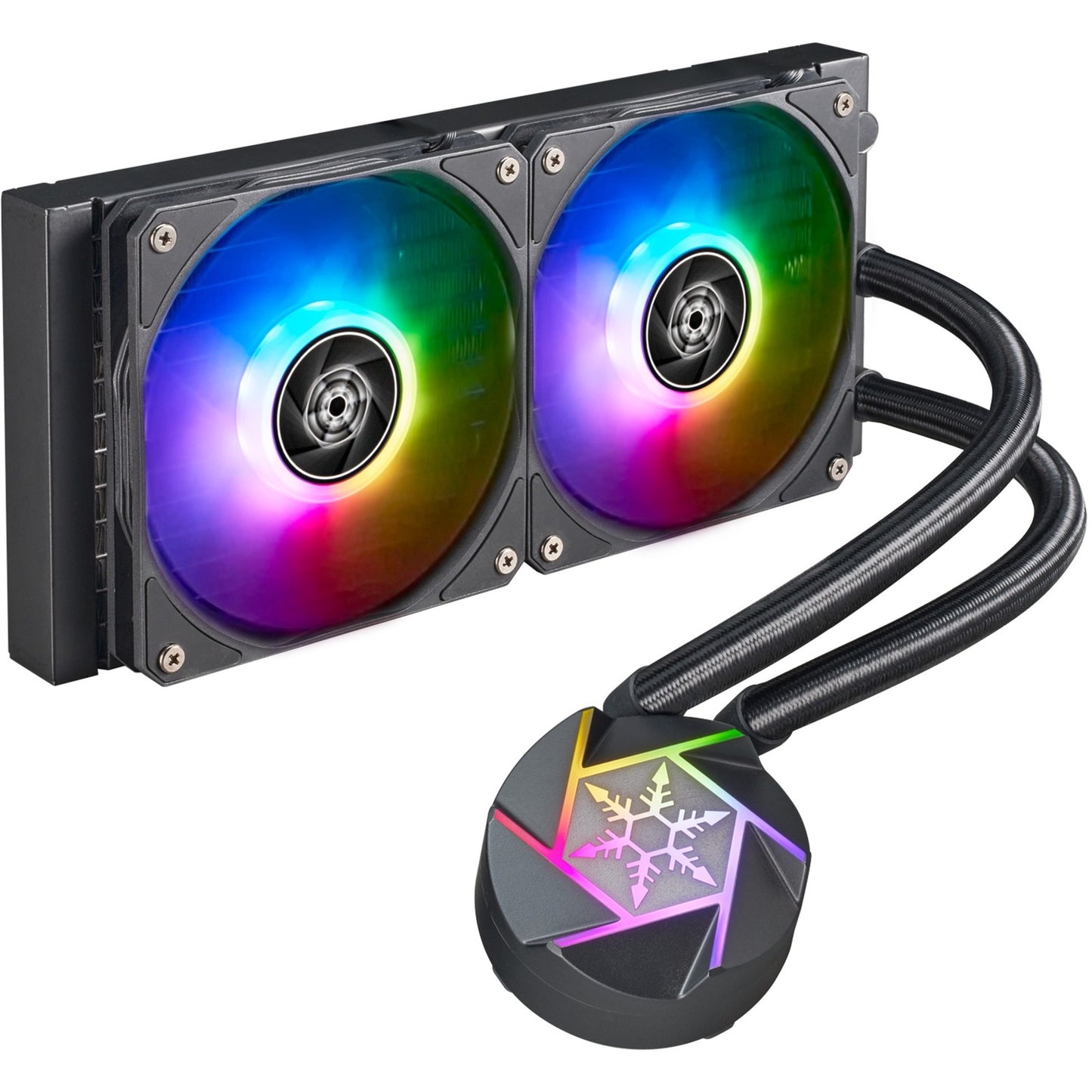 Silverstone vida 240 slim waterkoeling (zwart)