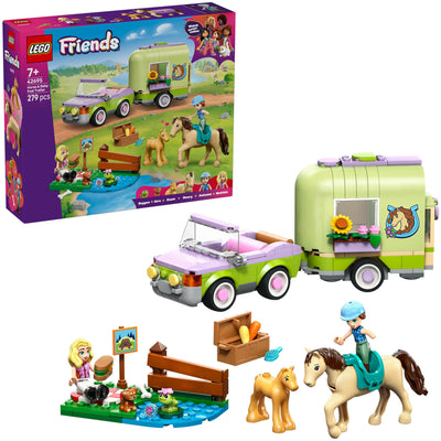 Lego friends - trailer met paard en veulen constructiespeelgoed (42695)