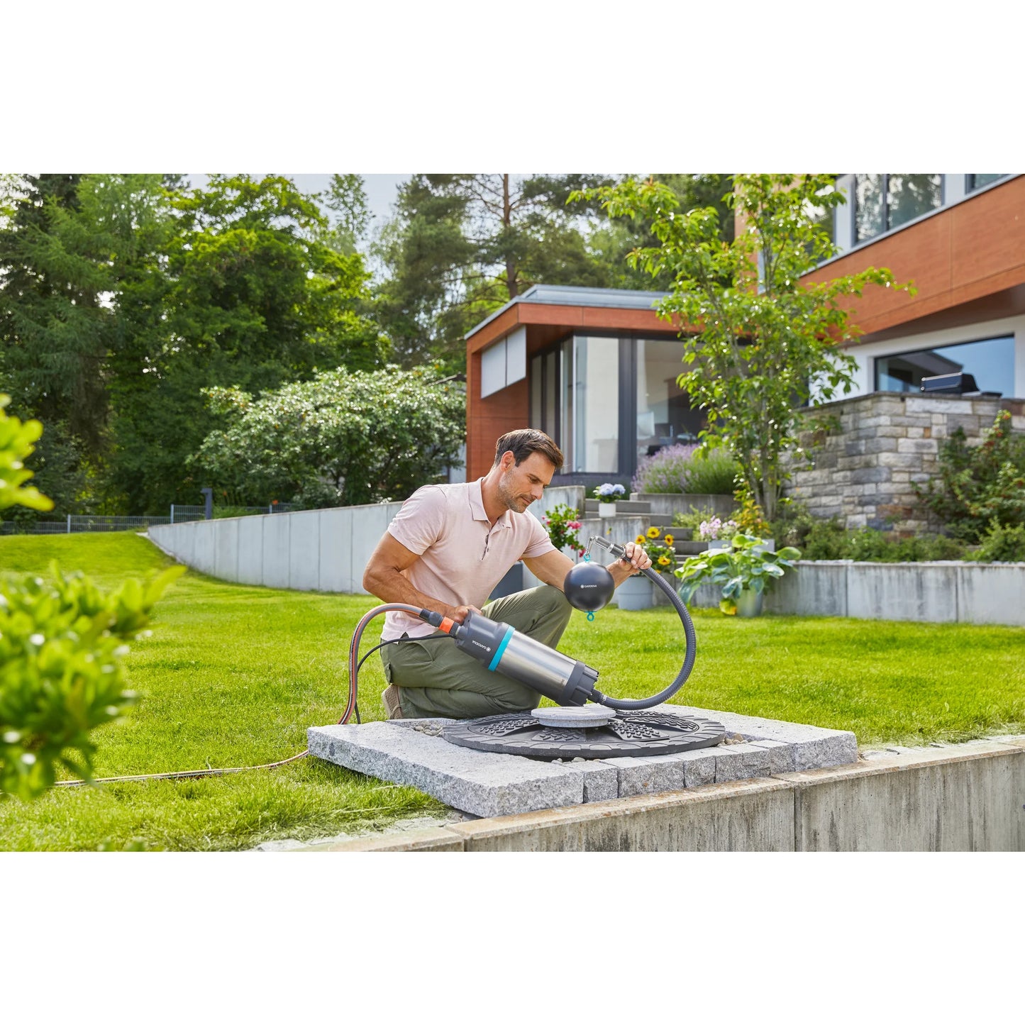Gardena zuigfilterset met terugslagklep (grijs zilver)