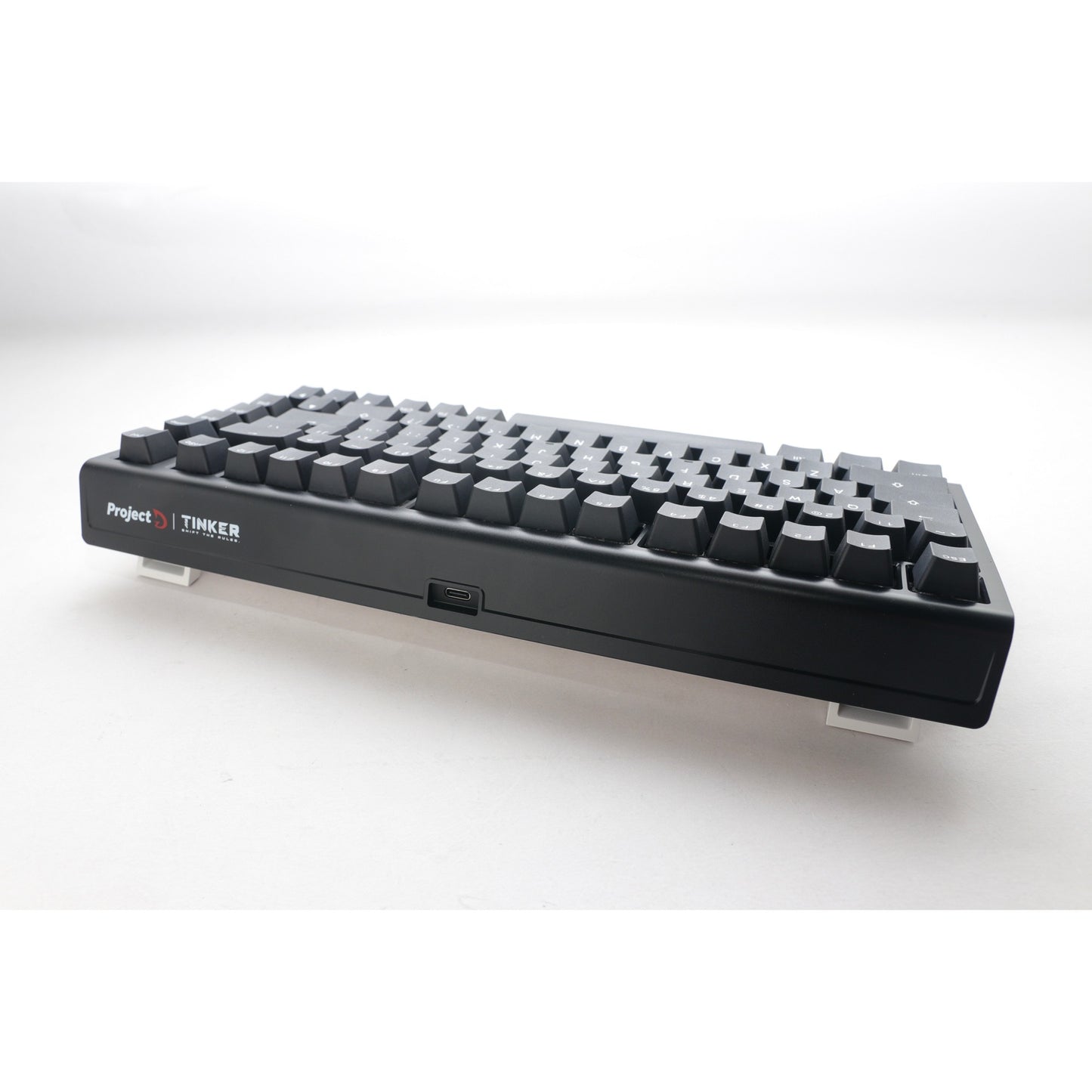 Ducky projectd tinker 75 met qmk via rgb mechanisch toetsenbord (zwart, us lay-out (qwerty), cherry mx blue, 75%, rgb leds, double-shot pbt, hot-swappable, gasket mount)