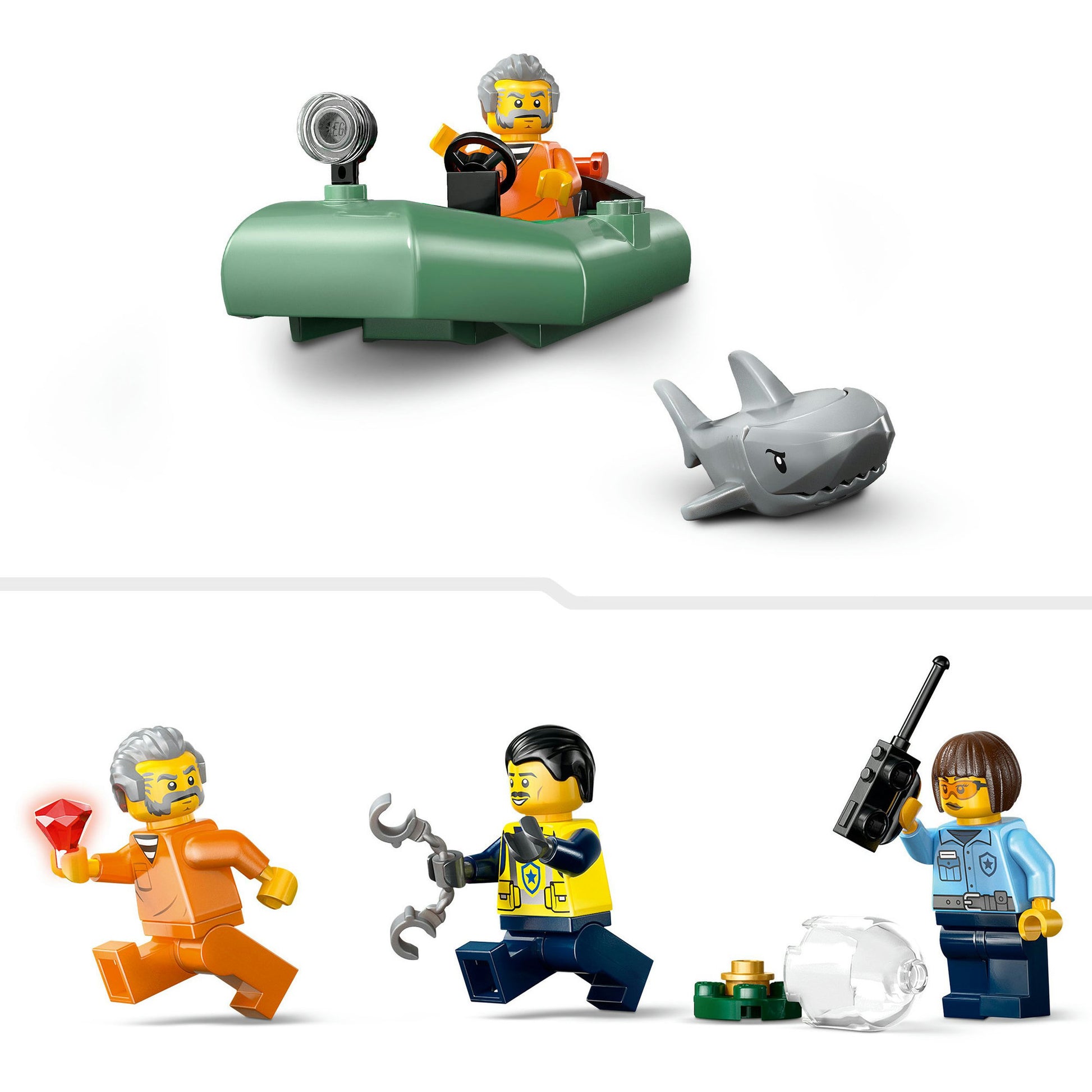 Lego city 60456 achtervolging met politieboot