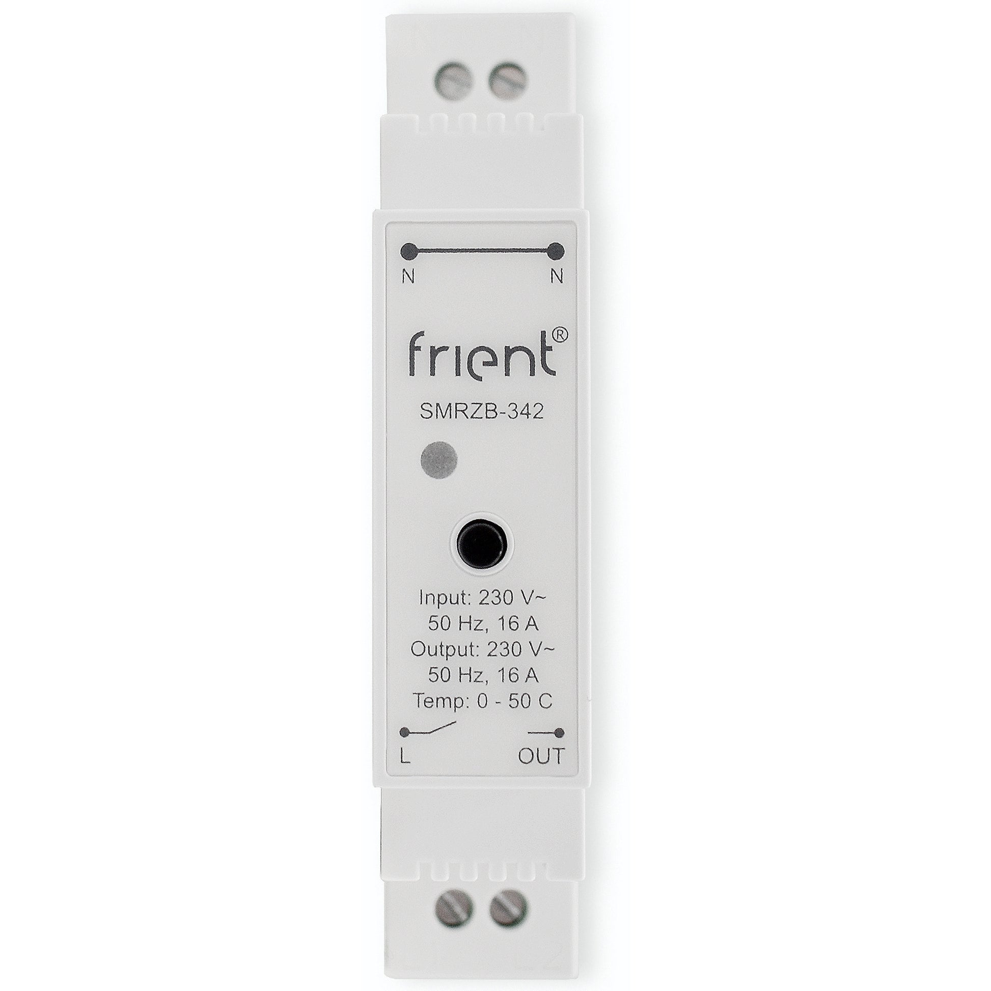 Frient smart din relay relais (lichtgrijs, zigbee)