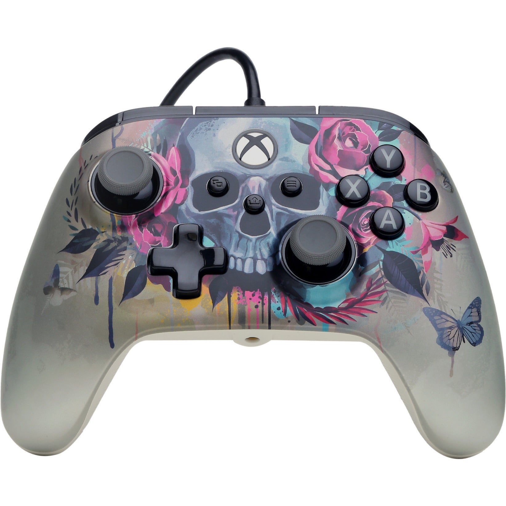 Powera advantage plus bedrade controller voor xbox series x|s - bloom gloom (zilver, xbox series x|s, xbox one, pc)