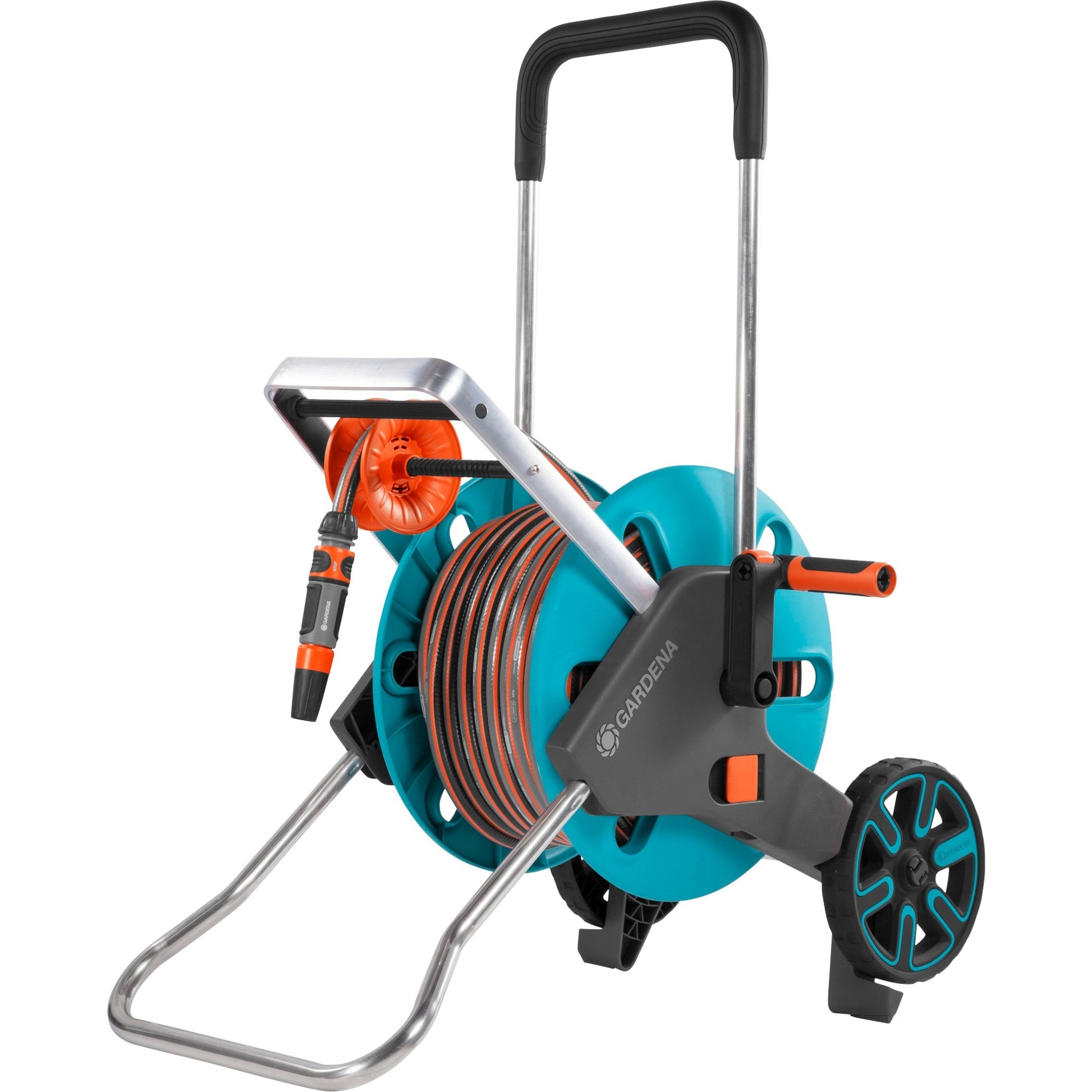 Gardena slangenwagen aquaroll m easy set (turquoise grijs, 18517-20)