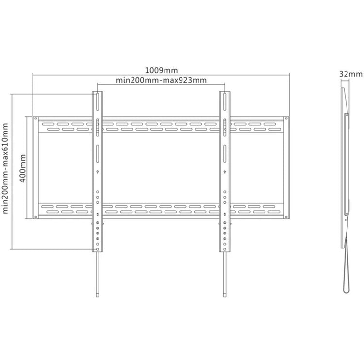 Neomounts lfd-w1000 tv wandsteun wandmontage (zwart)