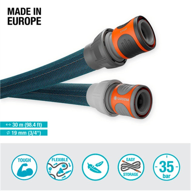 Gardena textielslang liano xtreme 19 mm (3 4”), 30 m (donkergrijs oranje)
