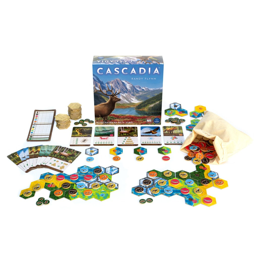 Asmodee cascadia bordspel (engels, 1 - 4 spelers, 30 - 45 minuten, vanaf 10 jaar)