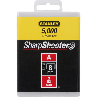 Stanley nietjes type a, 8mm, 5000 stuks nieten (1-tra205-5t)