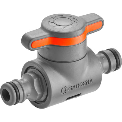 Gardena koppeling met reguleerventiel (grijs oranje)