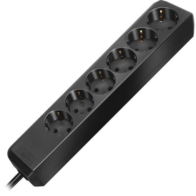 Brennenstuhl eco-line 6-voudig zwart 1,5m h05vv-f 3g1,5