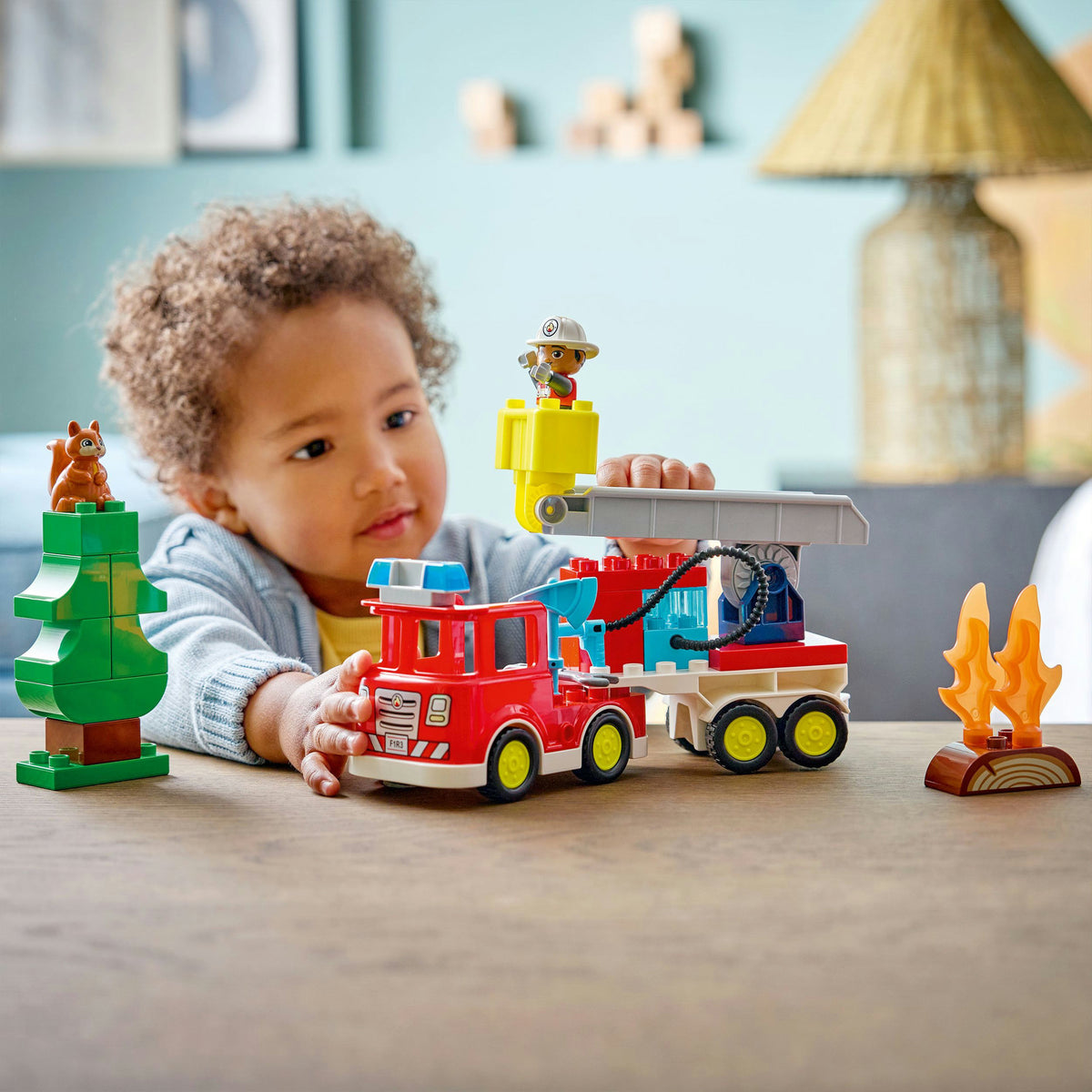 Lego duplo town 10473 brandweertruck met slang en brandweerman