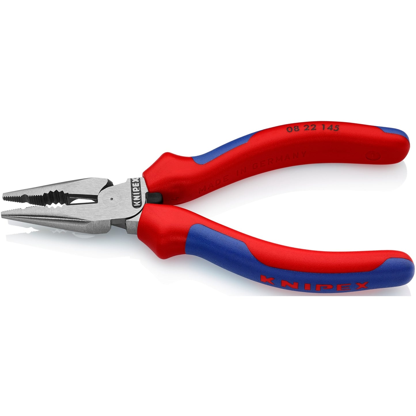 Knipex spitsbek combinatietang 0822145 (rood blauw)
