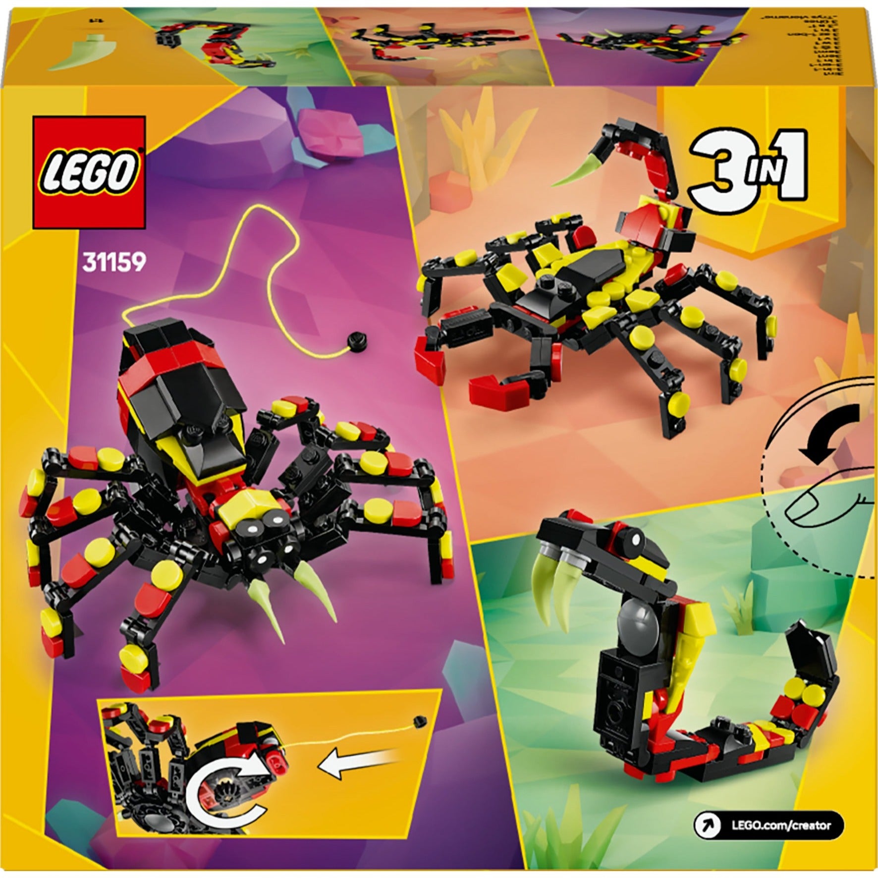 Lego creator 3in1 wilde dieren: spannende spin - 31159