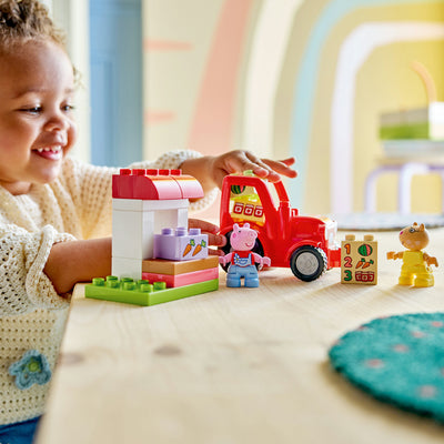 Lego duplo peppa big tractor en marktkraam dieren speelgoed voor peuters - 10468