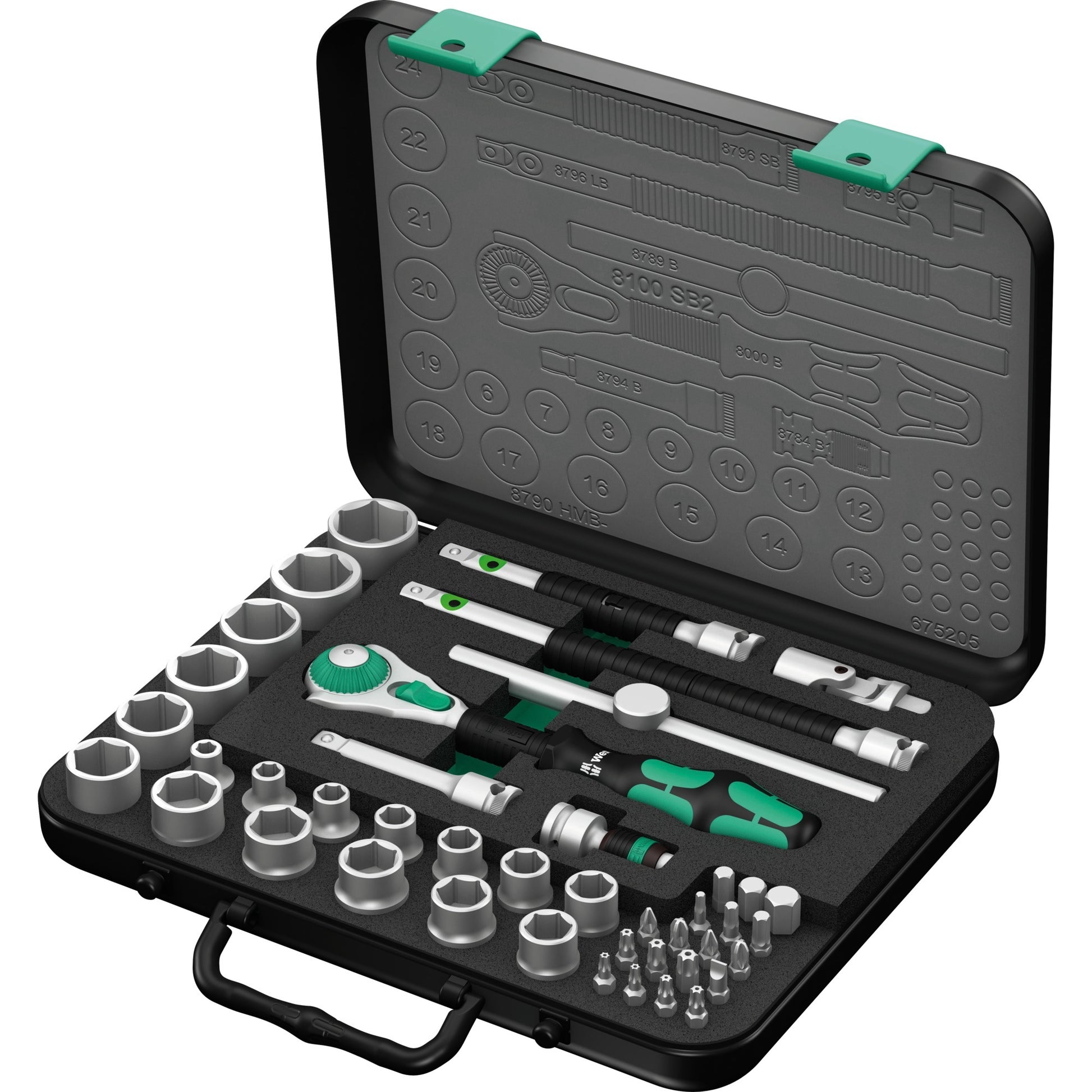 Wera zyklop speed-knarrens.8100 sb2 3 8 gereedschapsset (42-delig)