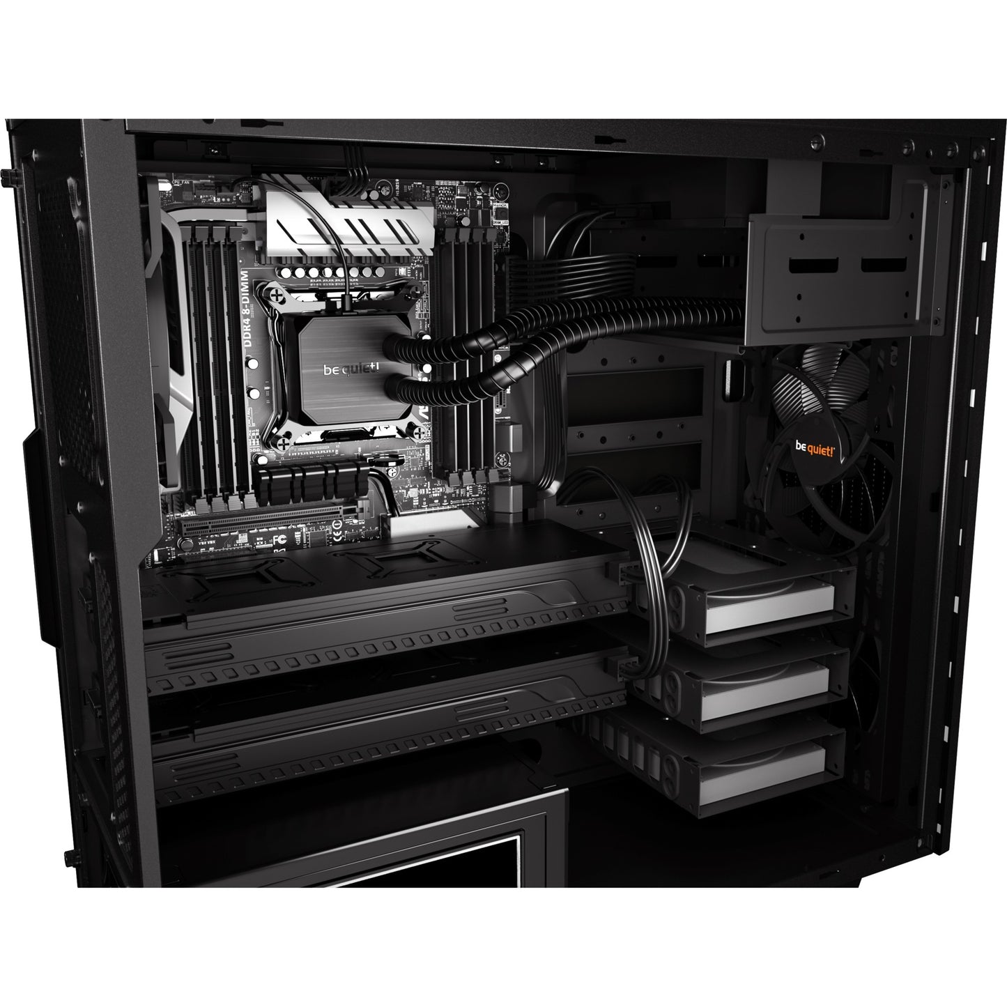 Be quiet! pure base 600 midi tower behuizing (zwart | 2x usb-a)