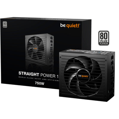 Be quiet! straight power 12 platinum modulaire 750 watt voeding (zwart, 1x 12v-2x6, 4x pcie)