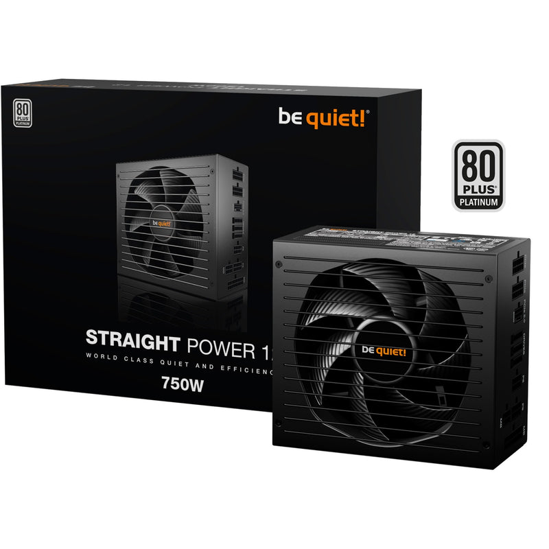 Be quiet! straight power 12 platinum modulaire 750 watt voeding (zwart, 1x 12v-2x6, 4x pcie)