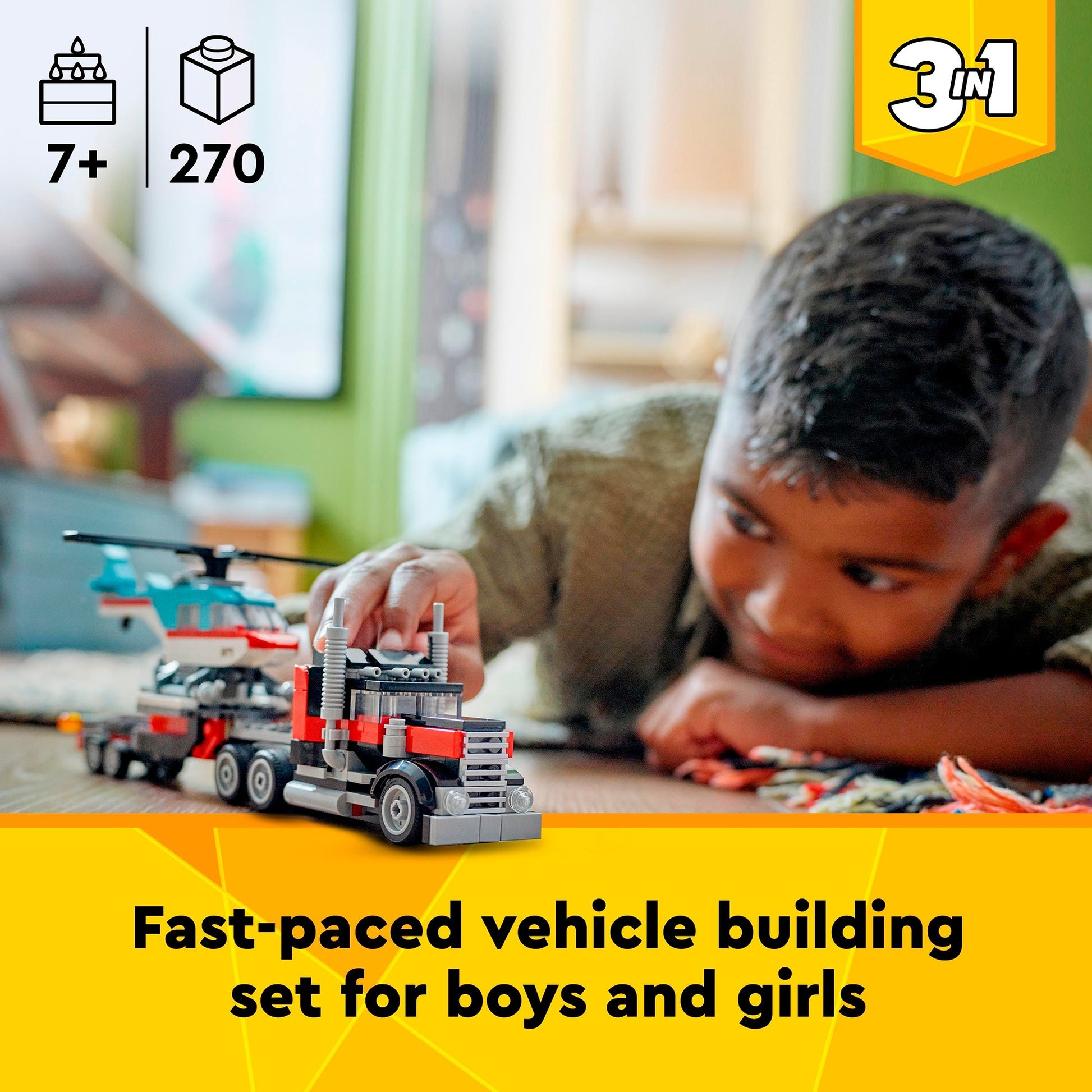 Lego creator 3in1 truck met helikopter - 31146