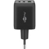 Goobay usb-c snellader nano (65 w) en usb-c textielkabel (zwart, 1 meter)