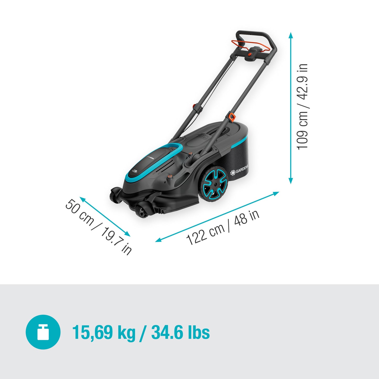 Gardena grasmaaier powermax duo 46 36v p4a solo