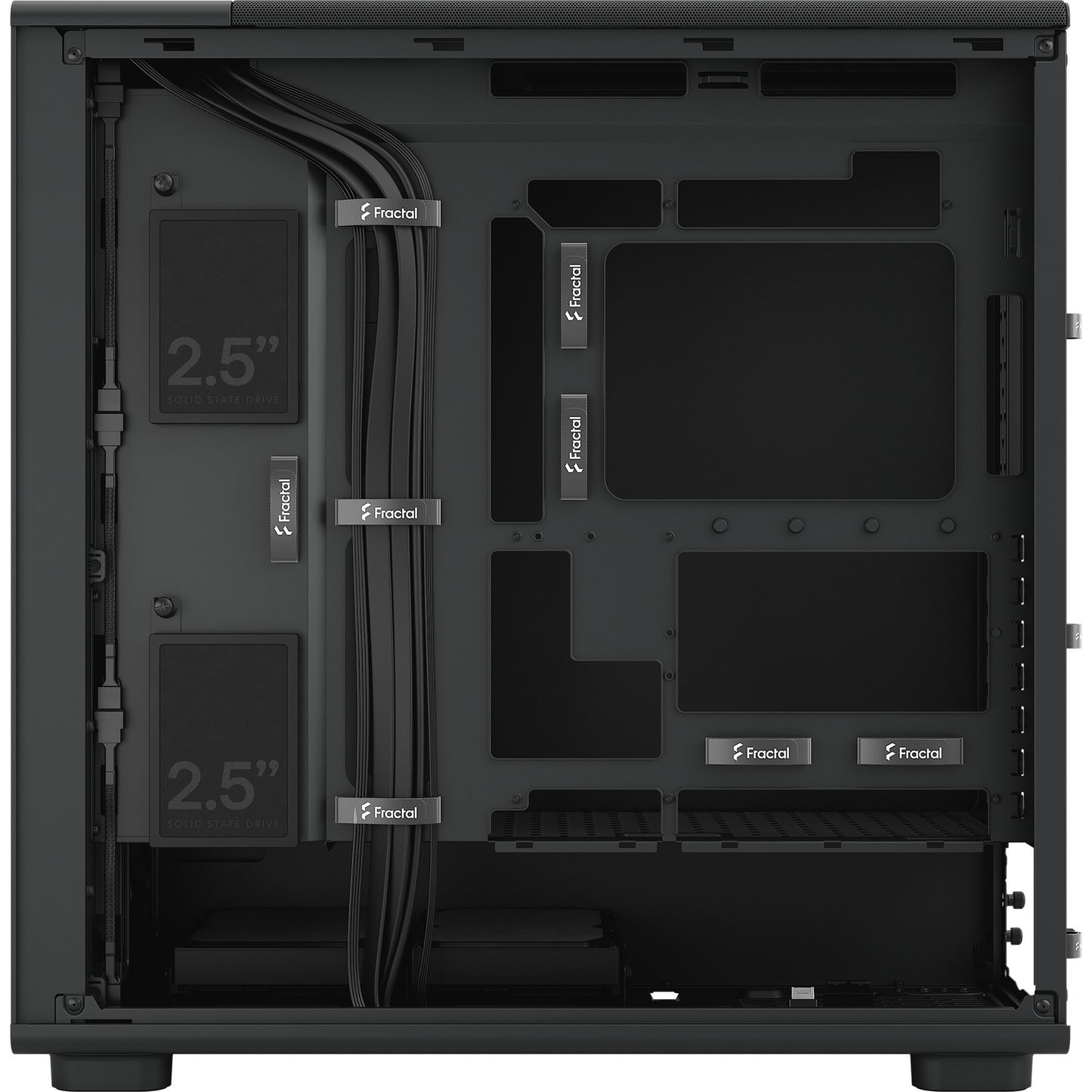 Fractal design epoch xl solid midi tower behuizing (zwart | 2x usb-a | 1x usb-c)