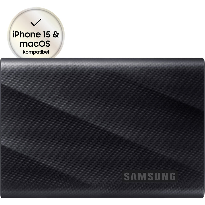 Samsung portable t9 2 tb externe ssd (zwart, mu-pg2t0b eu, usb-c 3.2 (20 gbit s))