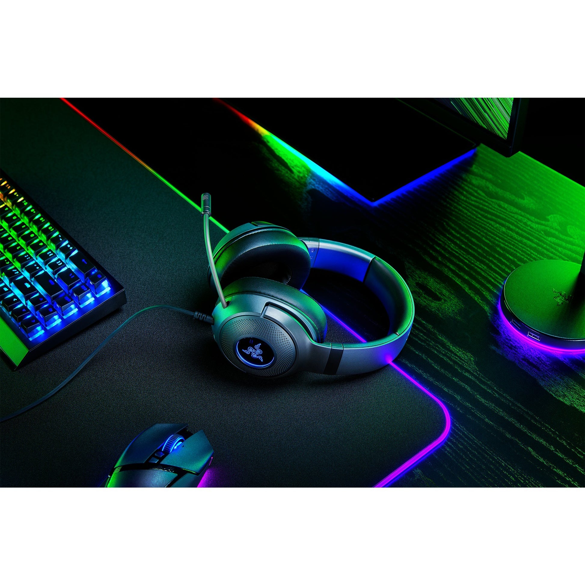 Razer kraken v3 x over-ear gaming headset (zwart, rgb, pc, playstation 4)