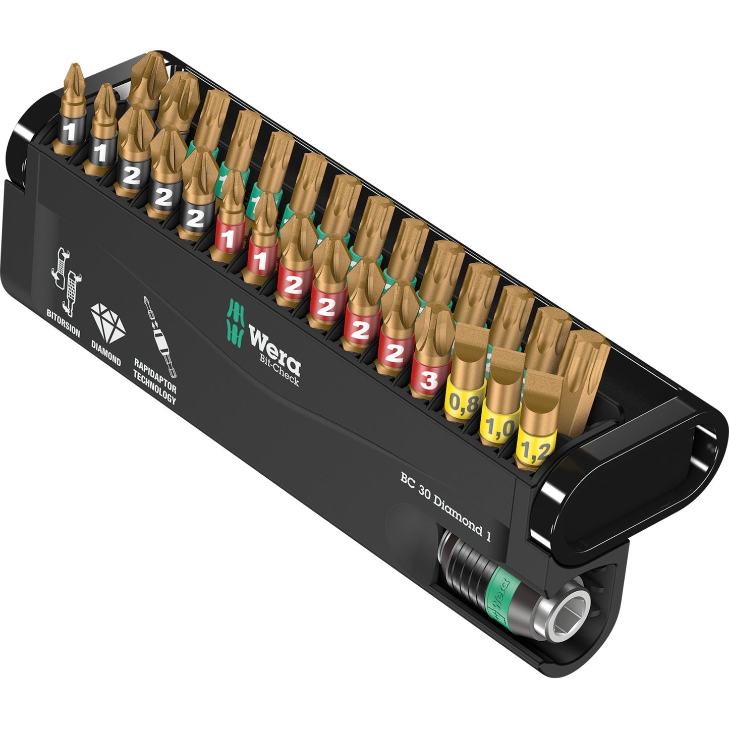 Wera bit-check 30 diamond 1 bitset (bithouder en bits)