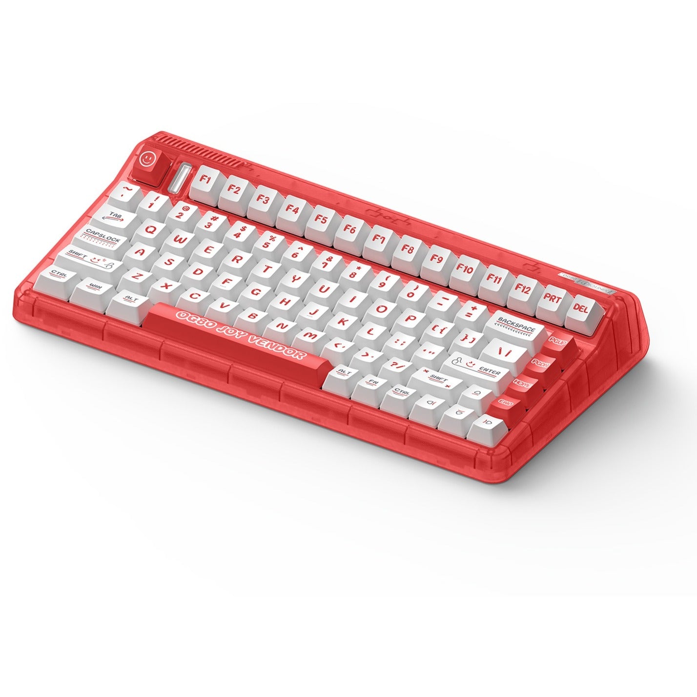 Iqunix og80 joy vendor wireless mechanical keyboard (rood, us lay-out (qwerty), cherry mx silent red, 80% (tkl), rgb leds, hot-swappable, pbt, 2.4ghz | bluetooth 5.1 | usb-c)