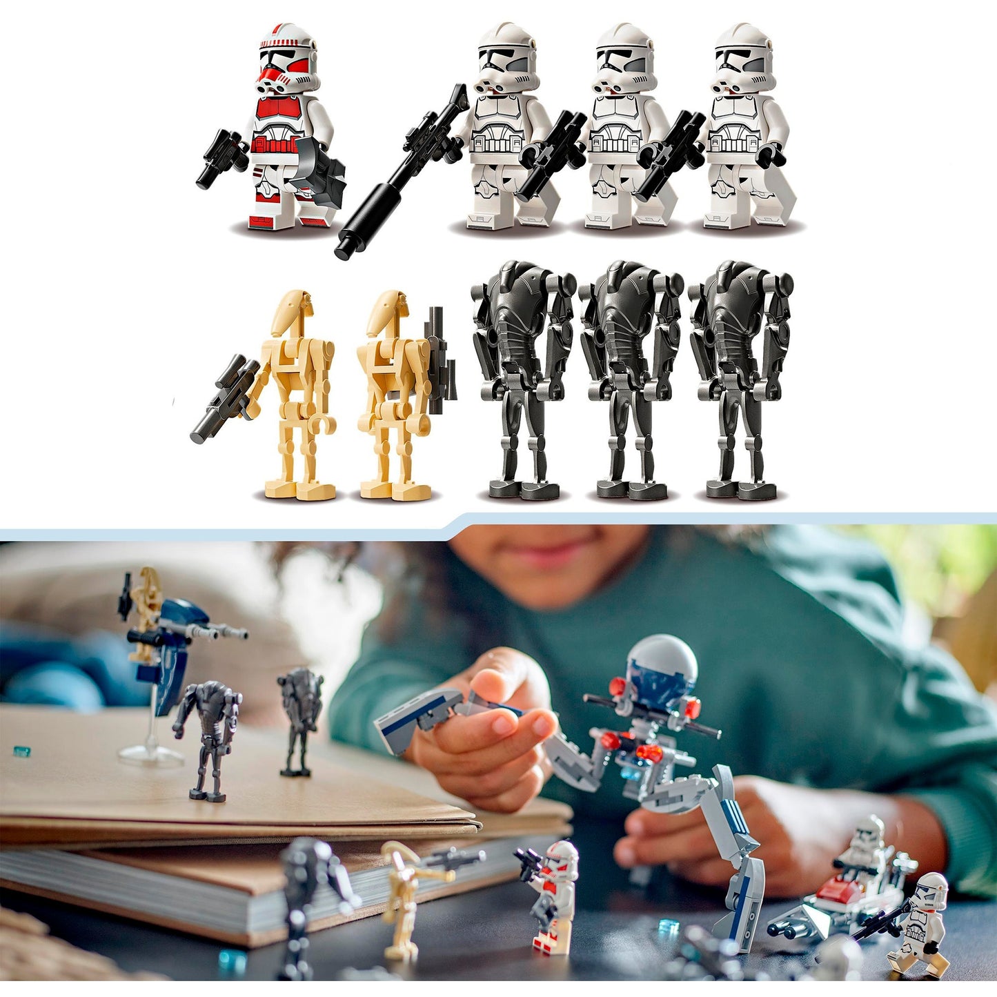 Lego star wars 75372 clone trooper en battle droid battle pack