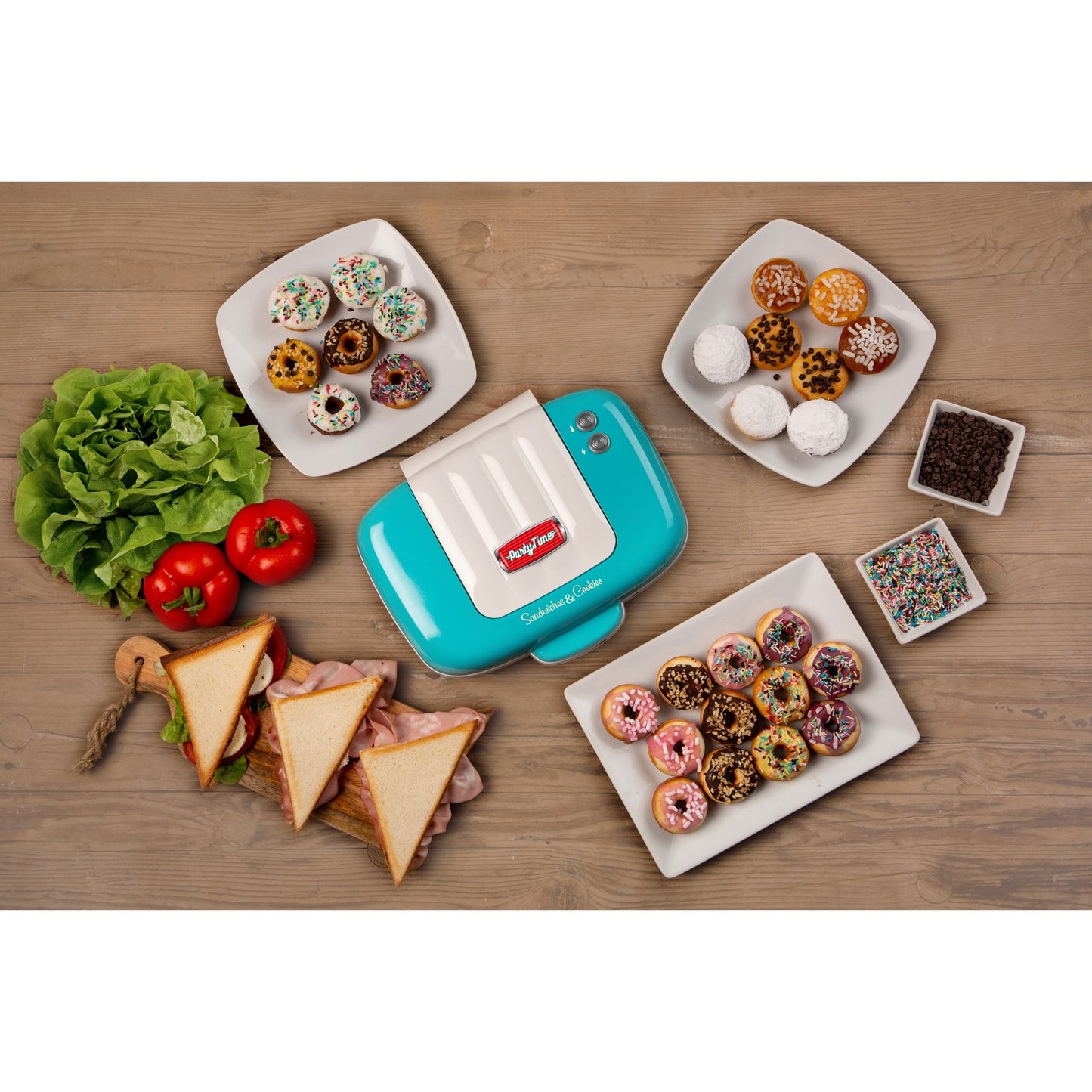 Ariete party time tosti cupcake maker 1972 01 sandwichmaker (lichtblauw)