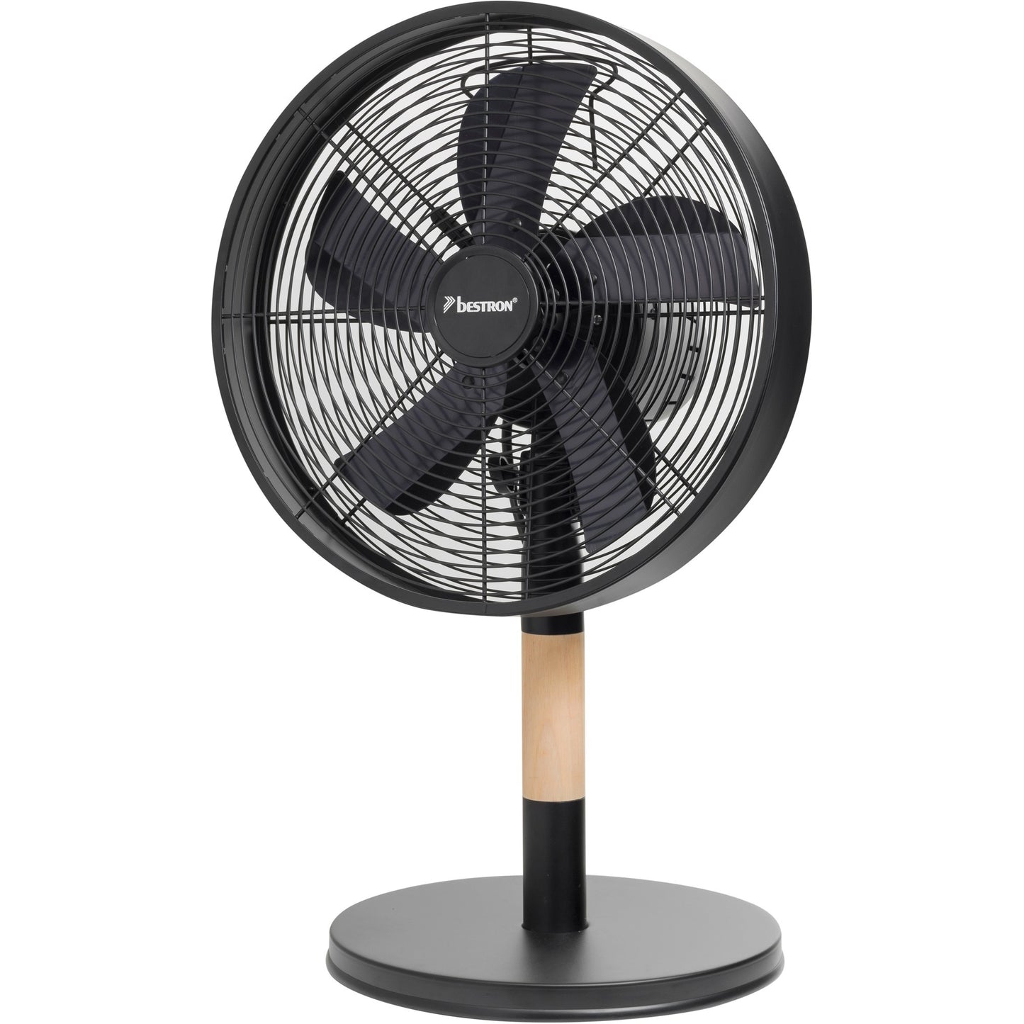 Bestron dft35wb tafelventilator (zwart houtkleur, ø 35 cm)