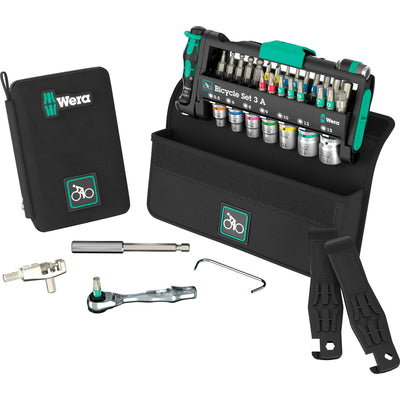 Wera bicycle set 3 a, 40‑delig gereedschapsset (zwart groen)