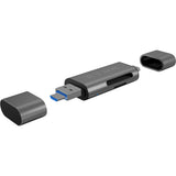 Icy box ib-cr200-c externe cardreader met multi-usb connector kaartlezer (antraciet) - afbeelding 4