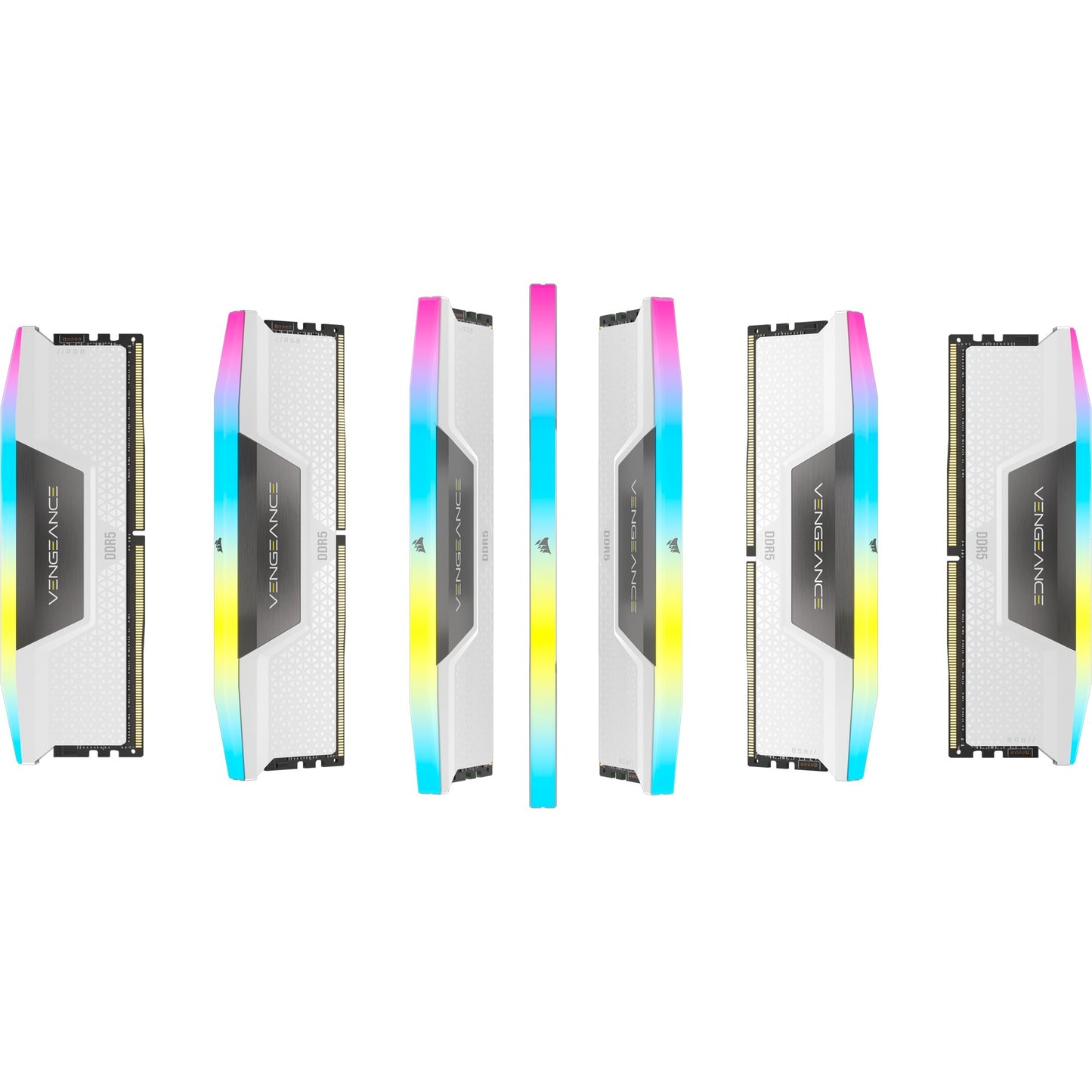 Corsair vengeance rgb 32 gb ddr5-6400 (2x 16 gb) werkgeheugen (wit, cmh32gx5m2b6400c36w, xmp 3.0)