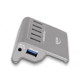 Delock usb-hub 10 gbps met 4 usb-a + 1 quick charge poort (grijs, incl. voeding) - afbeelding 2