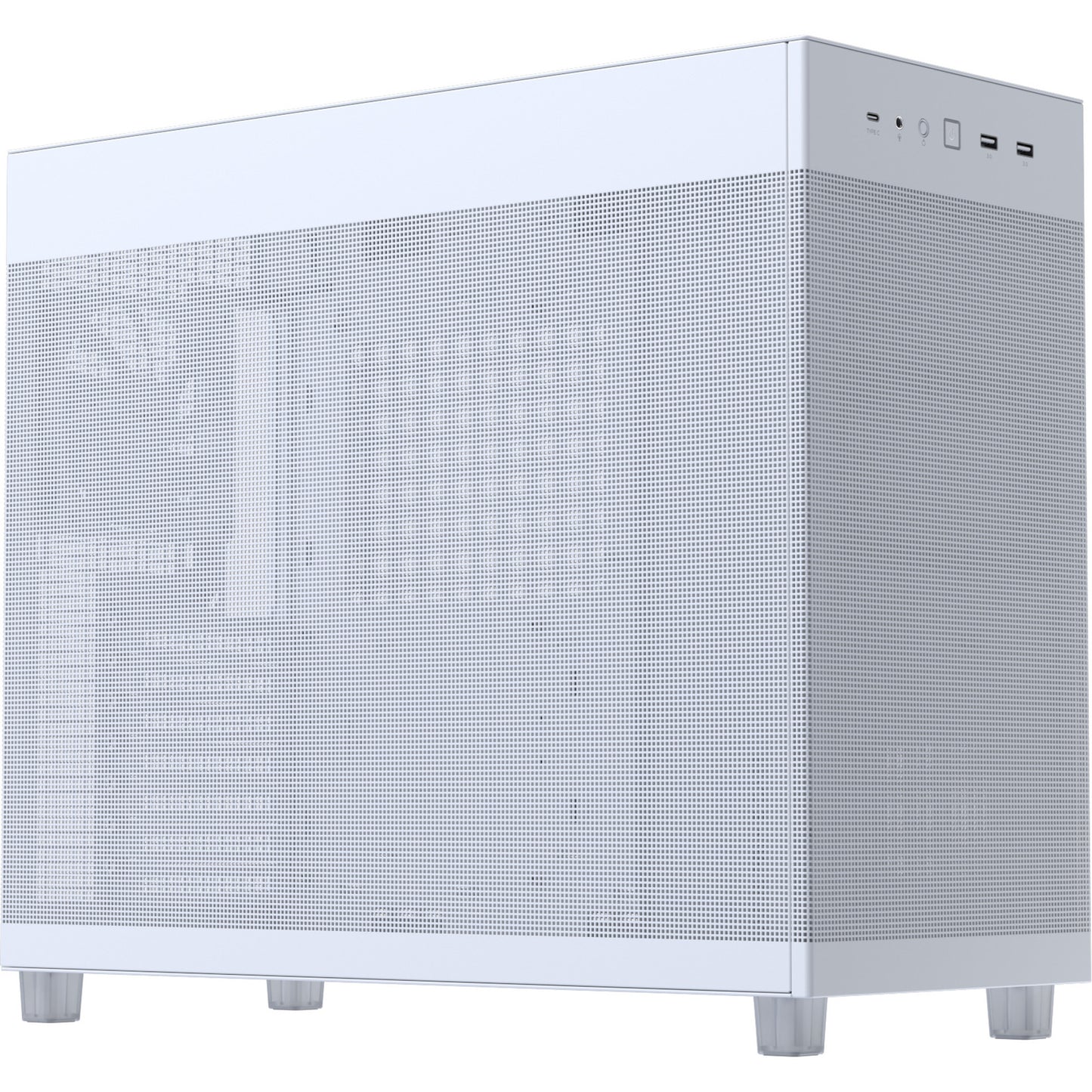 Asus prime ap303 - mesh panel midi tower behuizing (wit | 2x usb-a | 1x usb-c)