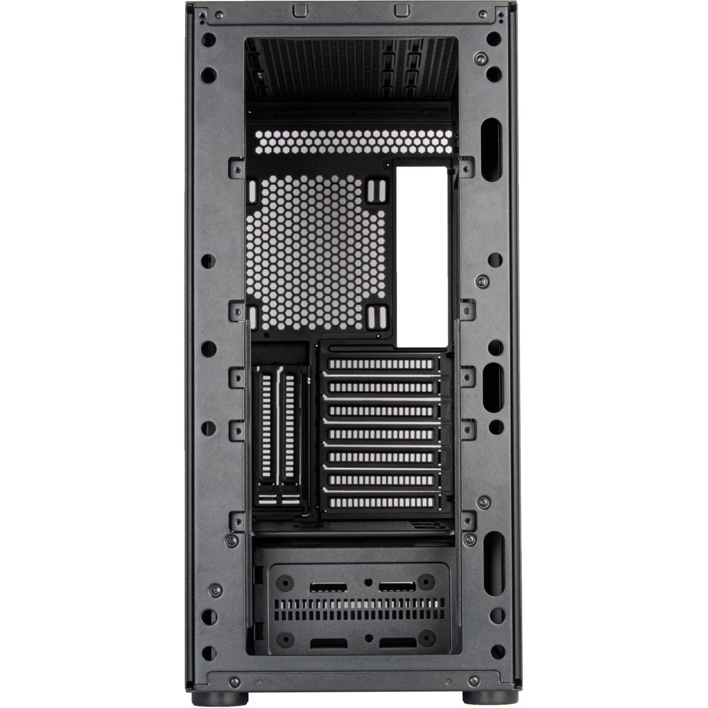 Silverstone sst-sed1-b midi tower behuizing (zwart | 2x usb-a | 1x usb-c)
