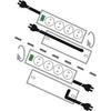 Brennenstuhl primera tec comfort switch plus 7-voudige stekkerdoos stekkerdoos (zwart, 19.500a overspanningsbeveiliging, externe schakelaar)