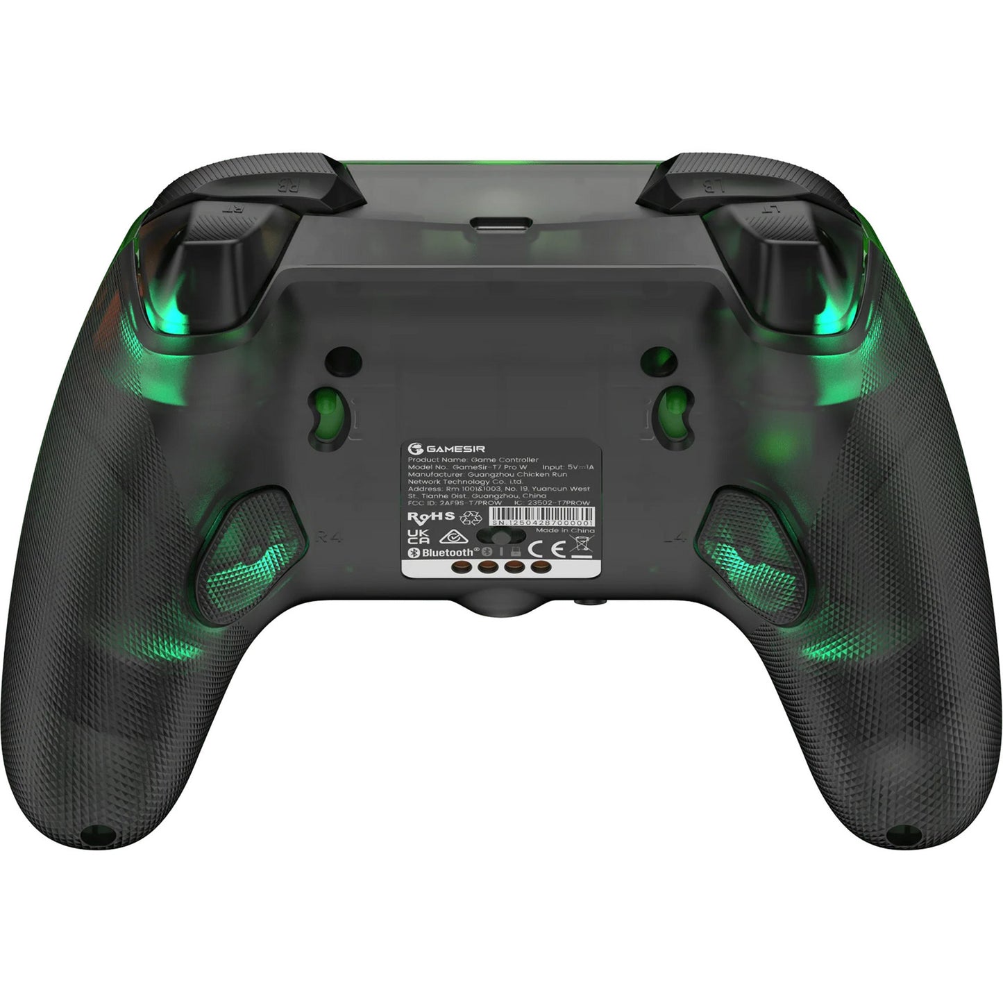 Gamesir g7 pro wireless controller - retro green (donkergroen transparant, xbox series x|s, xbox one, android, pc, 2.4ghz bluetooth usb)