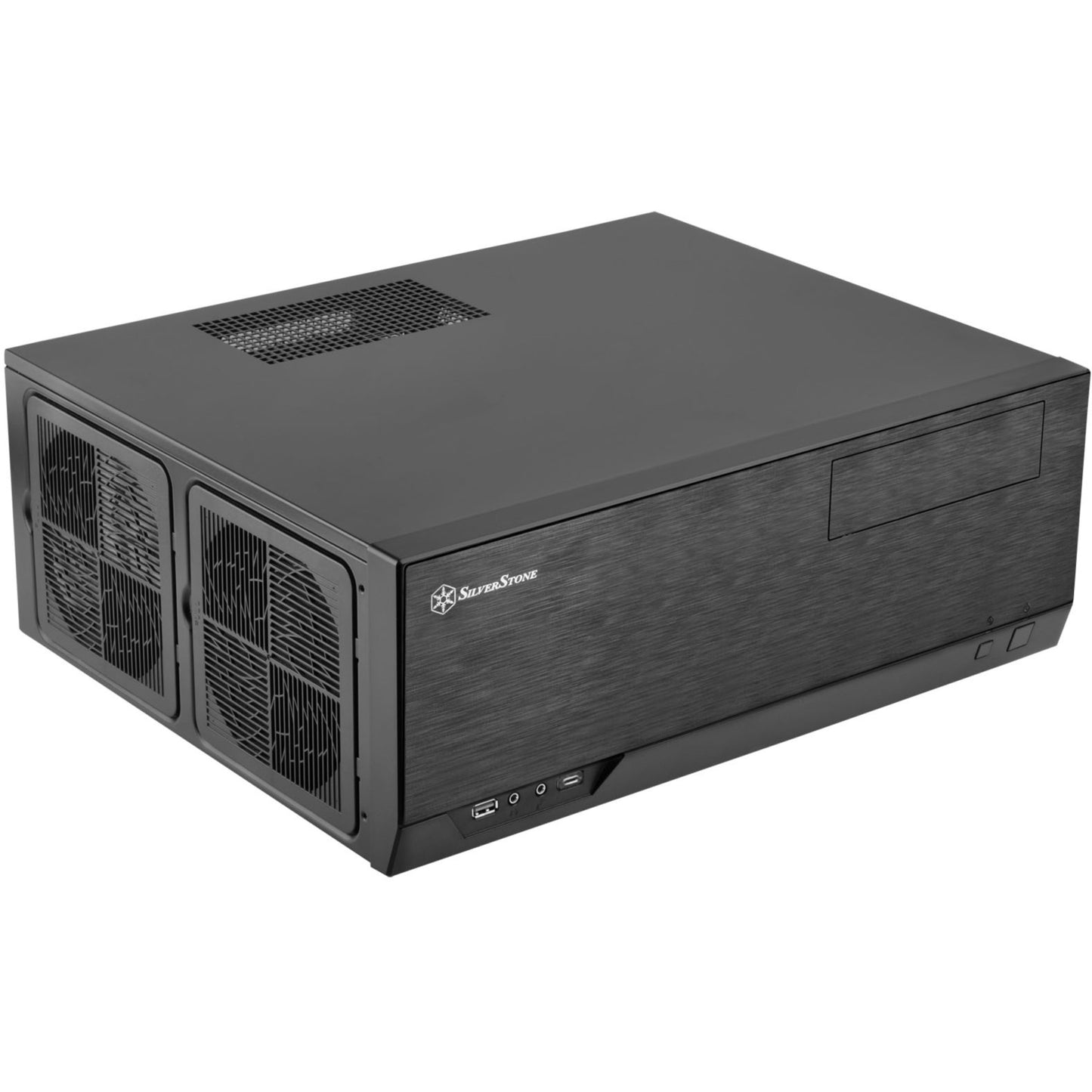 Silverstone sst-gd09b-c htpc behuizing (zwart | 1x usb-a | 1x usb-c)
