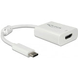 Delock usb-c > hdmi adapter (wit, 0,1 meter, 4k 60hz, hdr) - afbeelding 1